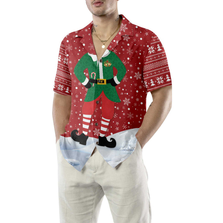 Lune London | Unique design Hawaiian shirt of Christmas elf costume, Fun Christmas elf shirt, Best Christmas gift idea