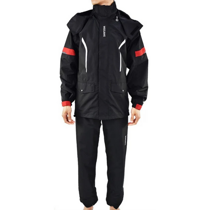 Amarae | Men's Waterproof Motorcycle Rain Jacket - Reflective Black/Green S-2XL
