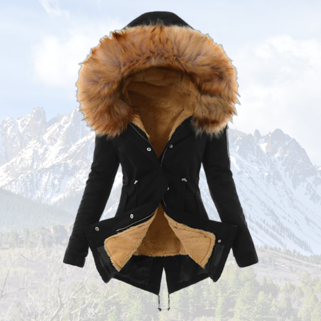 Lune London | Thermally Insulated Winter Jacket Stylish Winter Coat with Faux Fur Hood