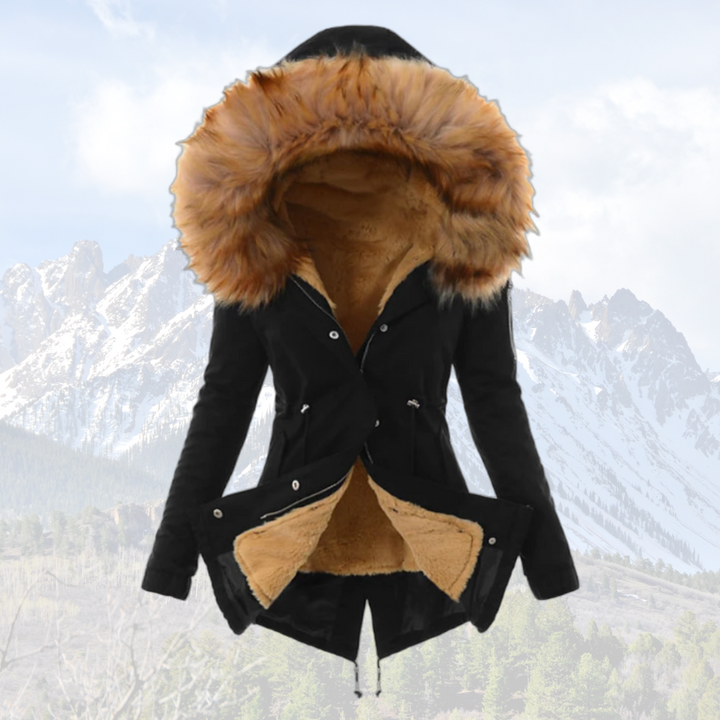 Lune London | Thermally Insulated Winter Jacket Stylish Winter Coat with Faux Fur Hood