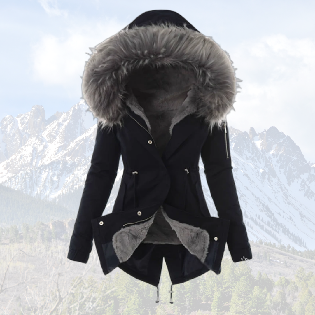 Lune London | Thermally Insulated Winter Jacket Stylish Winter Coat with Faux Fur Hood