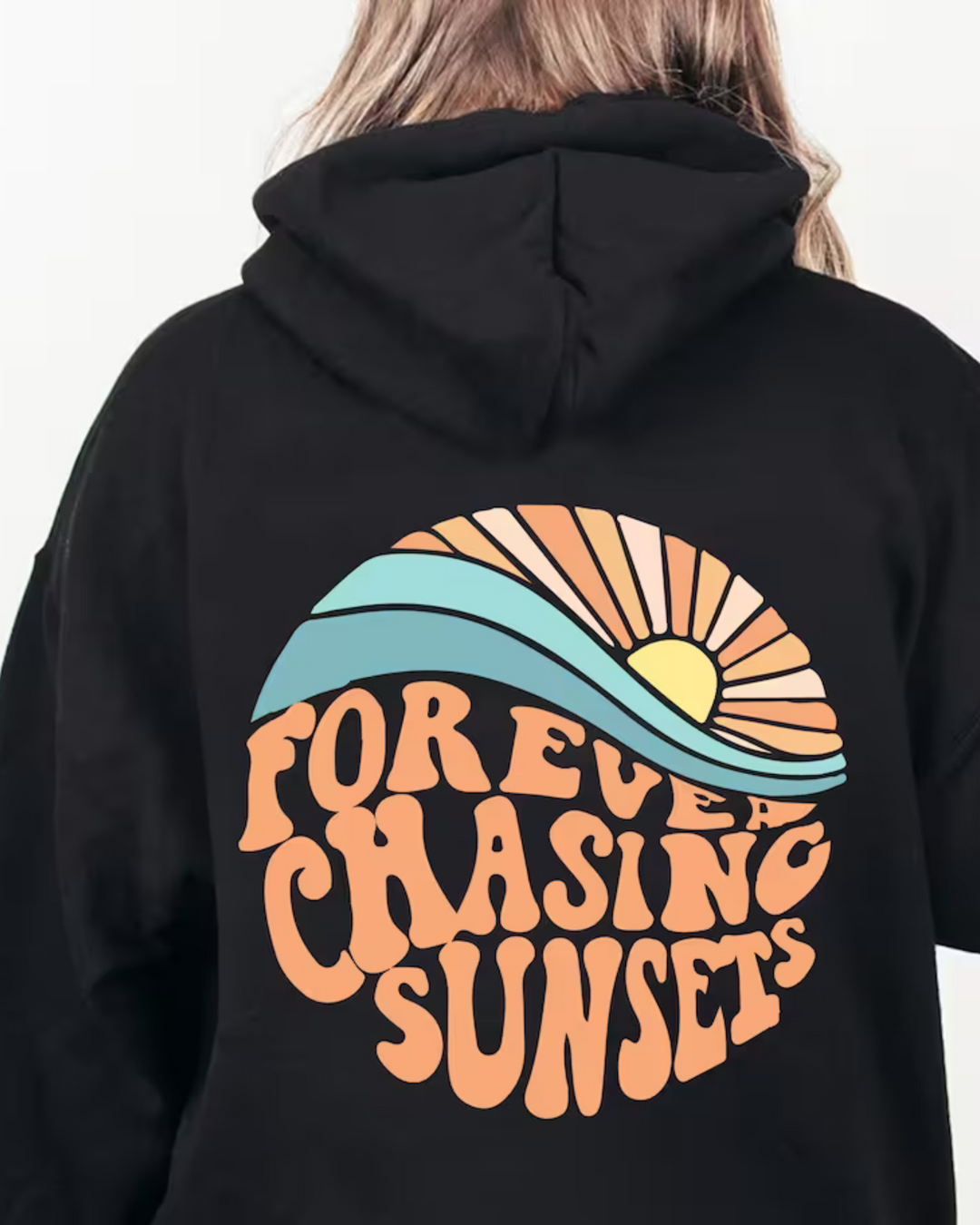 Lune London | Comfortable Hoodie "Forever chasing sunsets"