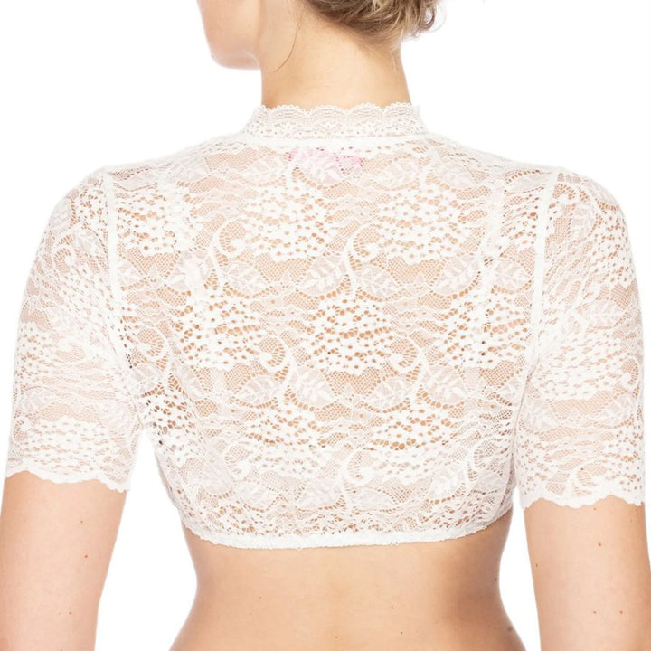 Amarae | Dirndl blouse with lace pattern and seductive neckline for Oktoberfest