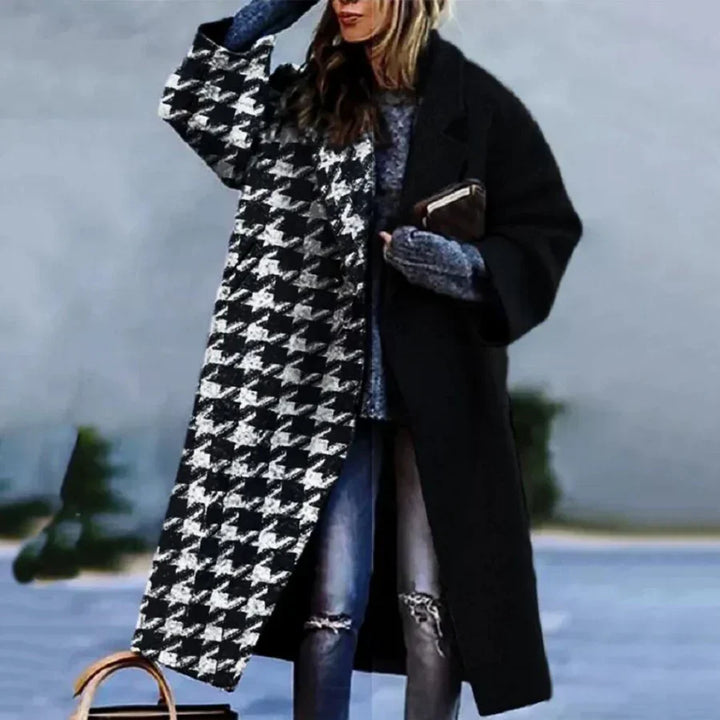 Lune London | Longer Coat - Wool Blend - Loose Fit - Graphic Pattern Design