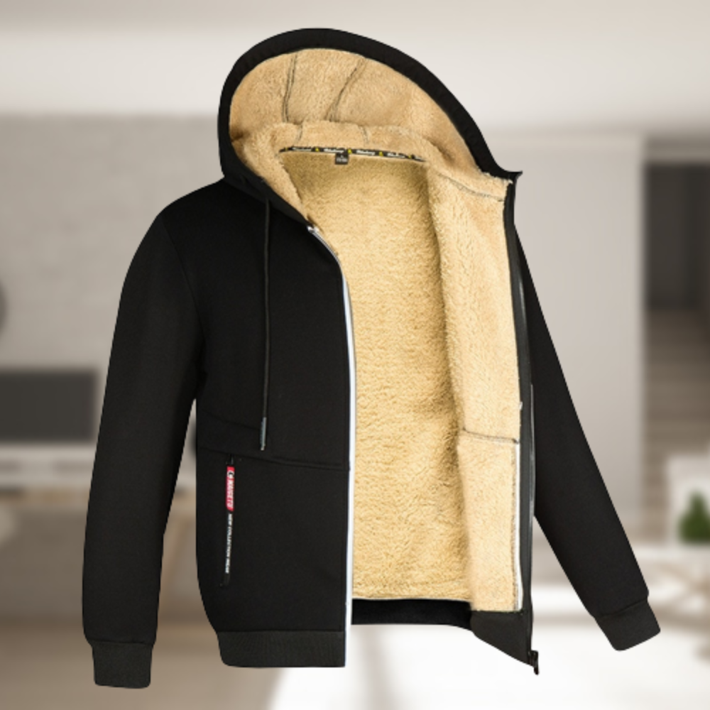 Lune London | Casual Men's Winter Jacket with Hood and Fleece