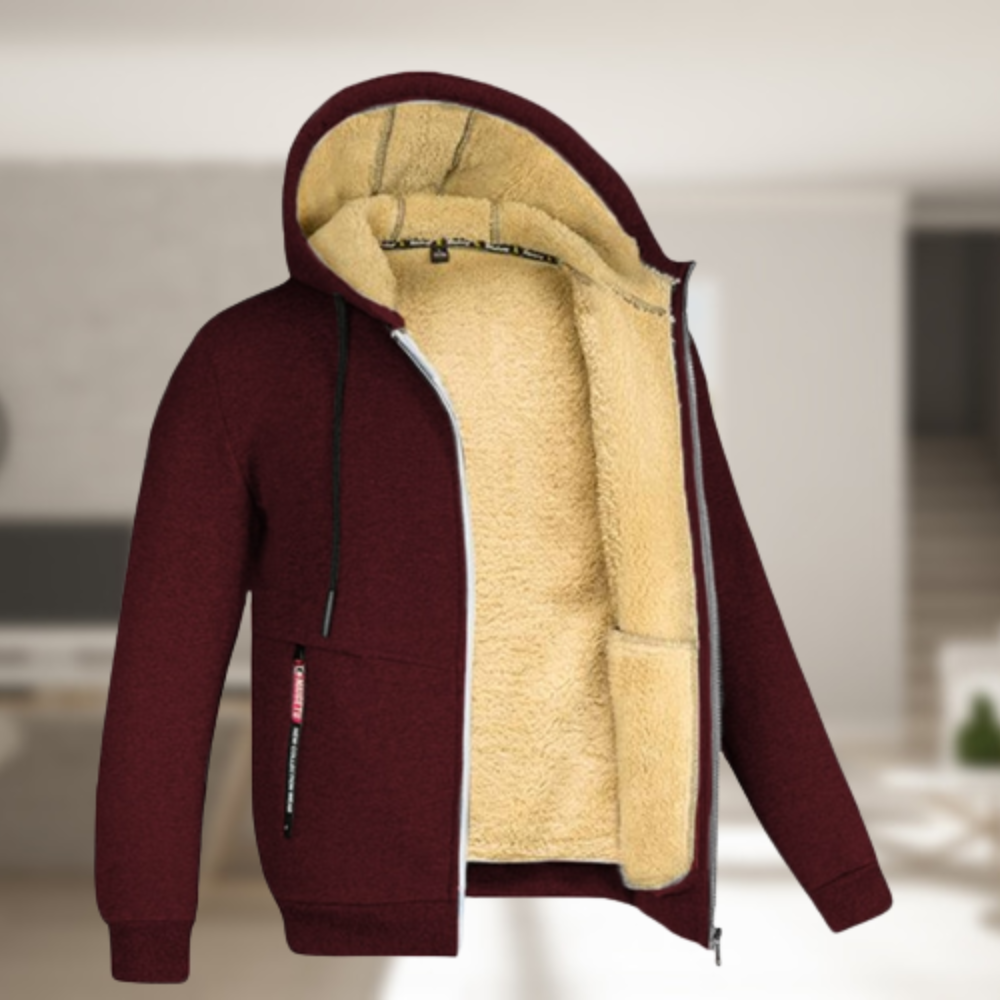 Lune London | Casual Men's Winter Jacket with Hood and Fleece