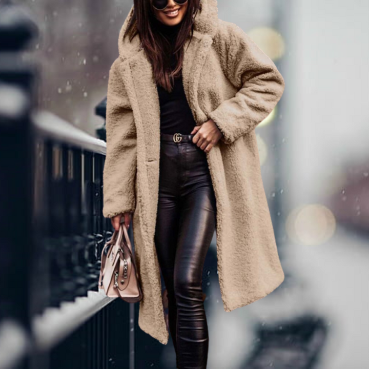 Lune London | Teddy Coat Long and with Hood Soft and Warm Relaxed Fit