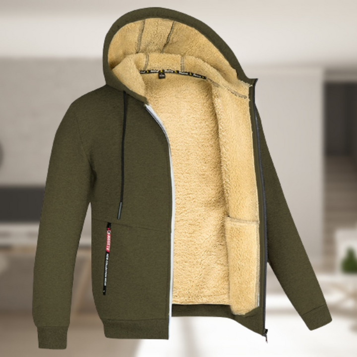 Lune London | Casual Men's Winter Jacket with Hood and Fleece