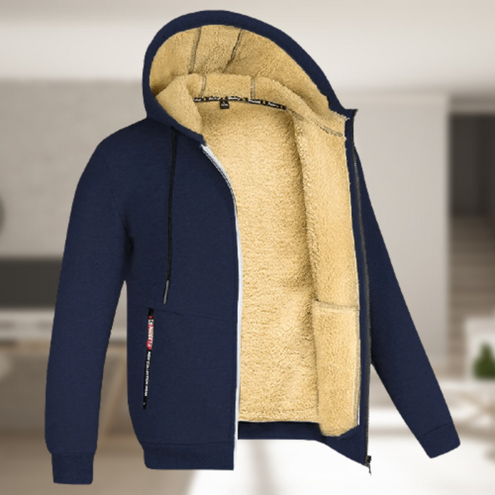 Lune London | Casual Men's Winter Jacket with Hood and Fleece