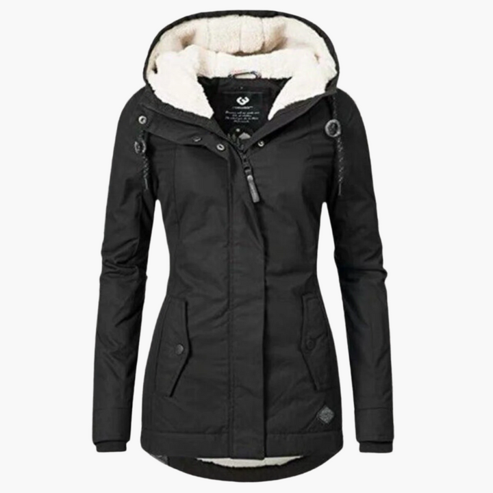 Lune London | Sherpa-Hoodie Winter Jacket - Trendy parka for cold days, tailored fit, perfect everyday companion.