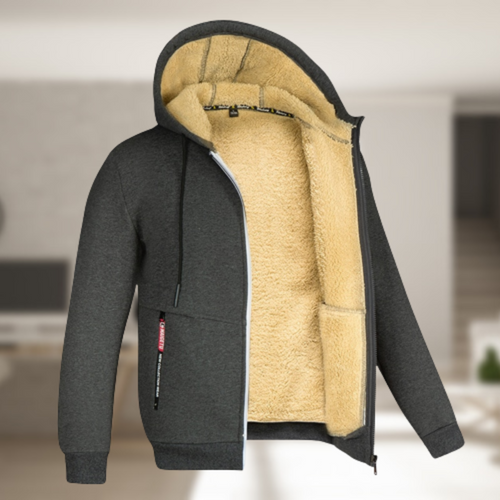 Amarae | Casual Men's Winter Jacket with Hood and Fleece