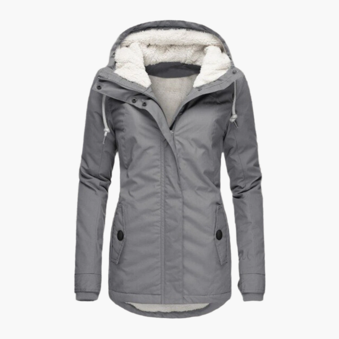 Lune London | Sherpa-Hoodie Winter Jacket - Trendy parka for cold days, tailored fit, perfect everyday companion.