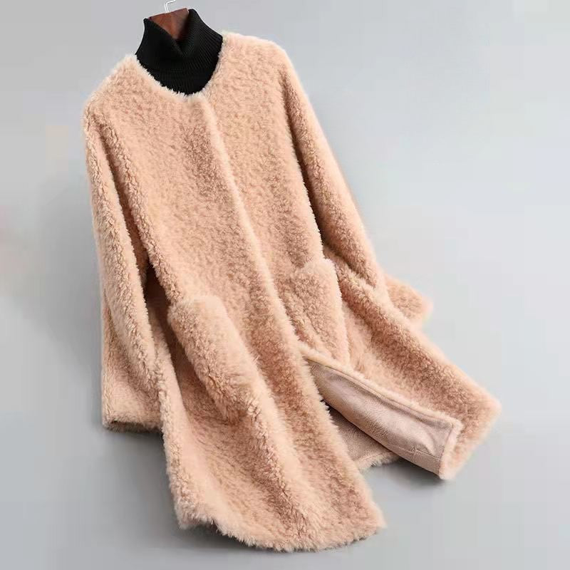 Amarae | Wool Blend Relaxed Fit Coat - With Patch Pockets Open Front Coat