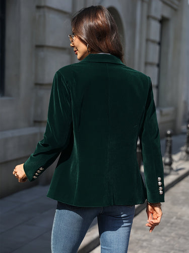 Amarae | Velvet Blazer for Women - Tailored Fit, Golden Button Accents