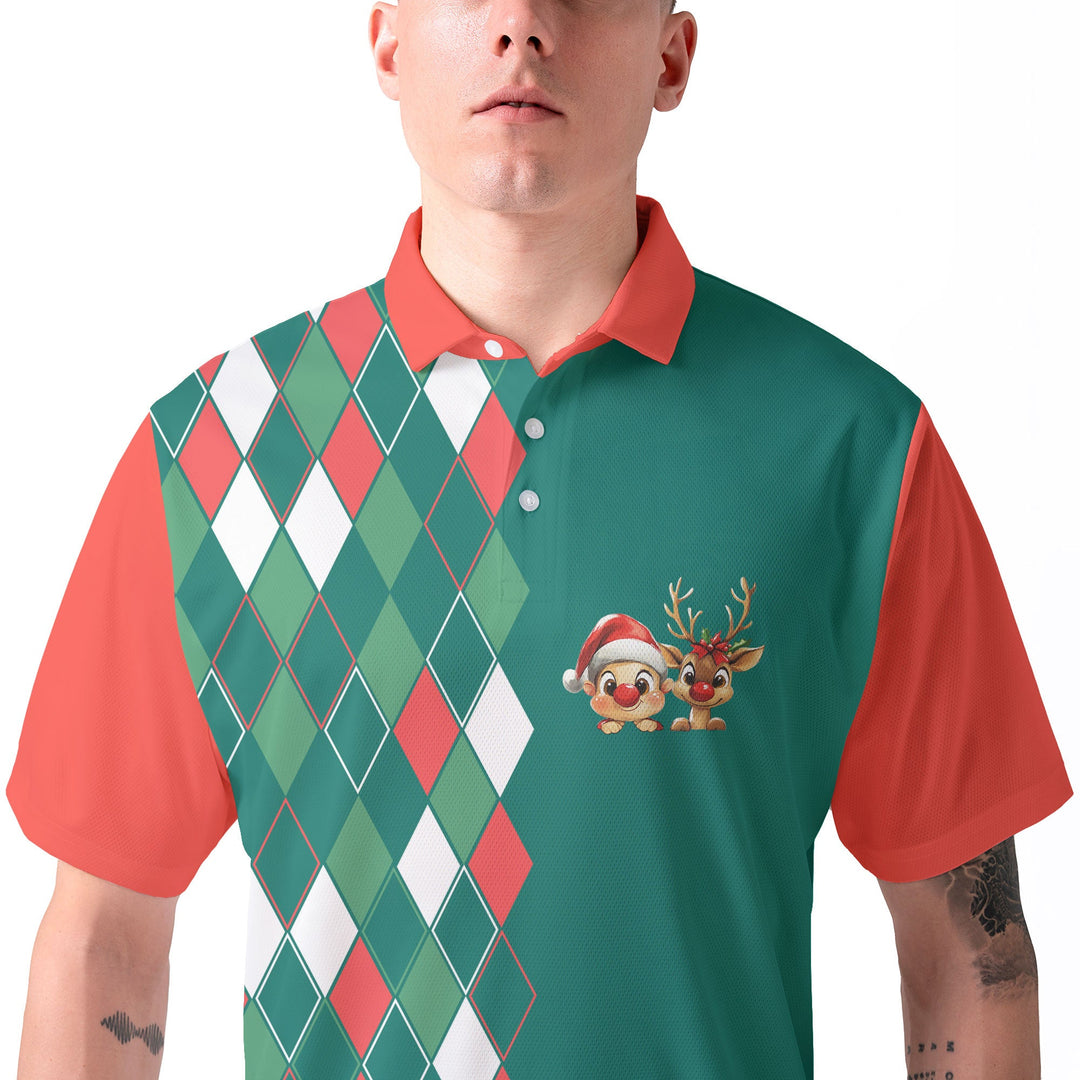Amarae | Vintage 80s Christmas polo shirt for men