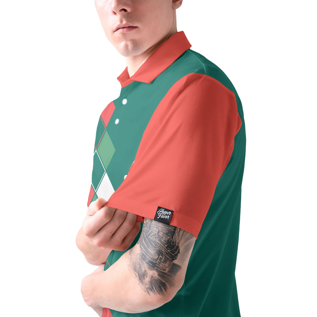 Amarae | Vintage 80s Christmas polo shirt for men
