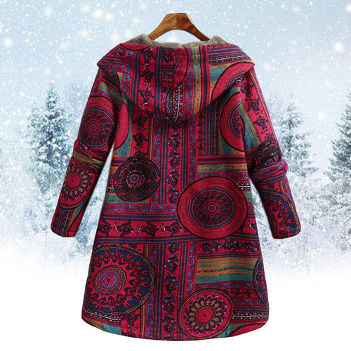 Amarae | Bohemian winter coat with floral print