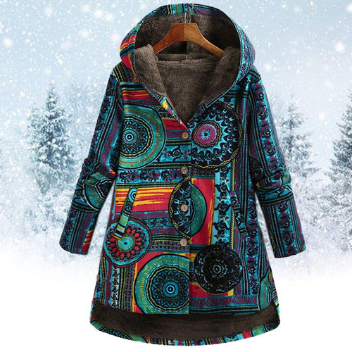 Amarae | Hooded jacket with floral pattern