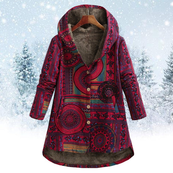 Lune London | Hooded jacket with floral pattern