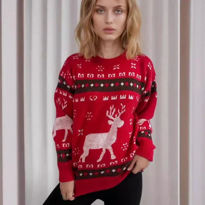 Lune London | Christmas Tree Error - Women's Knit Sweater with Reindeer