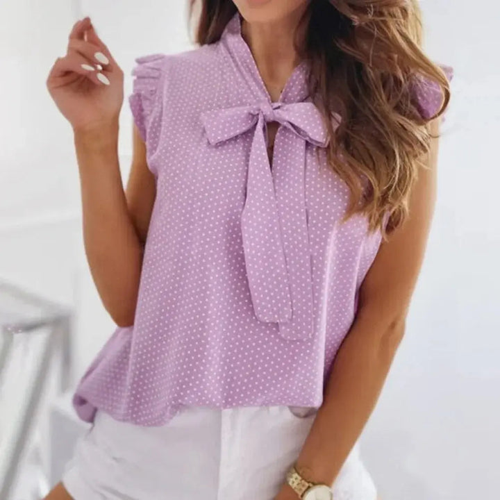 Lune London | Polka Dot Blouse with Bow for Women