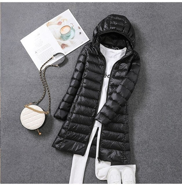 Amarae | Ultra-Light Packable Long Puffer Coat