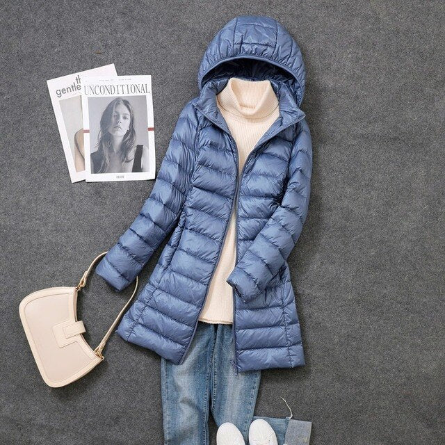 Amarae | Ultra-Light Packable Long Puffer Coat