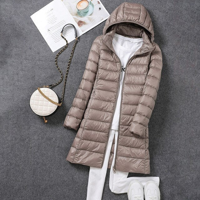 Amarae | Ultra-Light Packable Long Puffer Coat