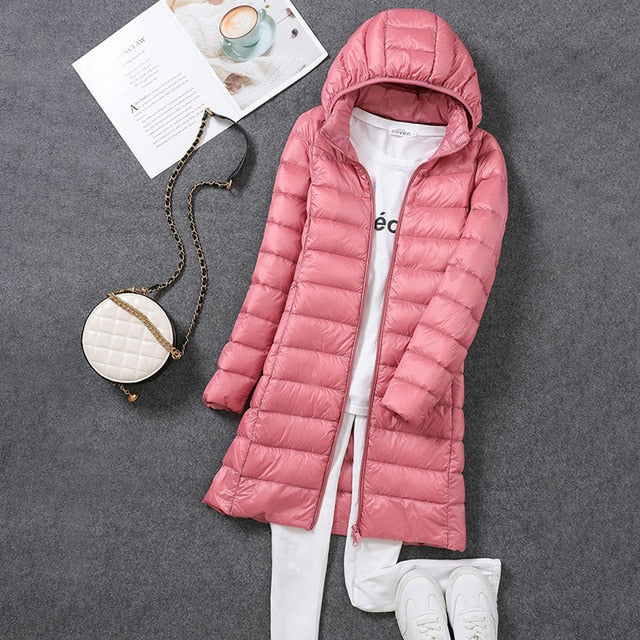 Amarae | Ultra-Light Packable Long Puffer Coat