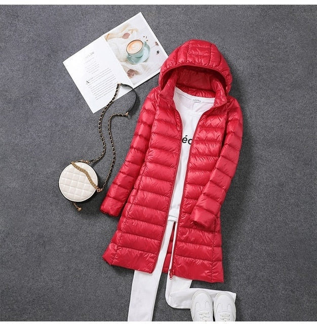 Amarae | Ultra-Light Packable Long Puffer Coat