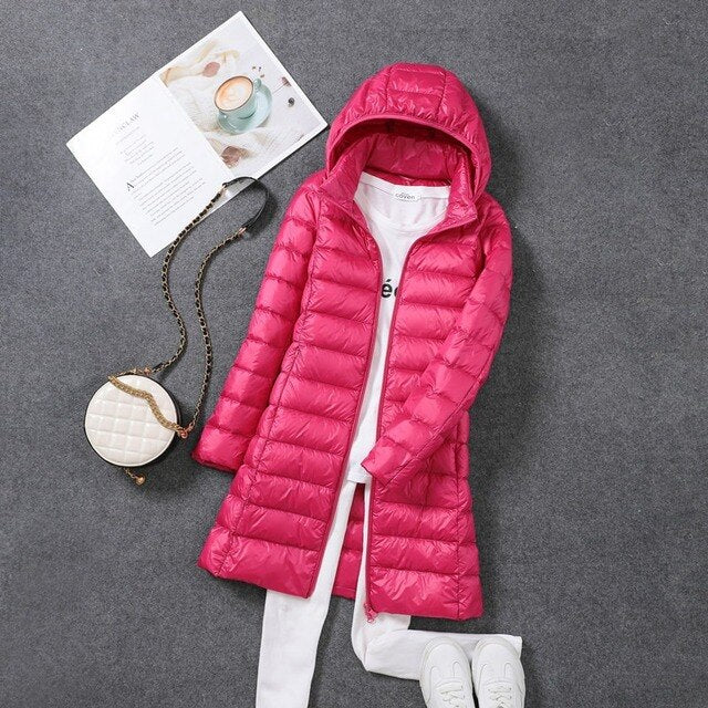 Amarae | Ultra-Light Packable Long Puffer Coat