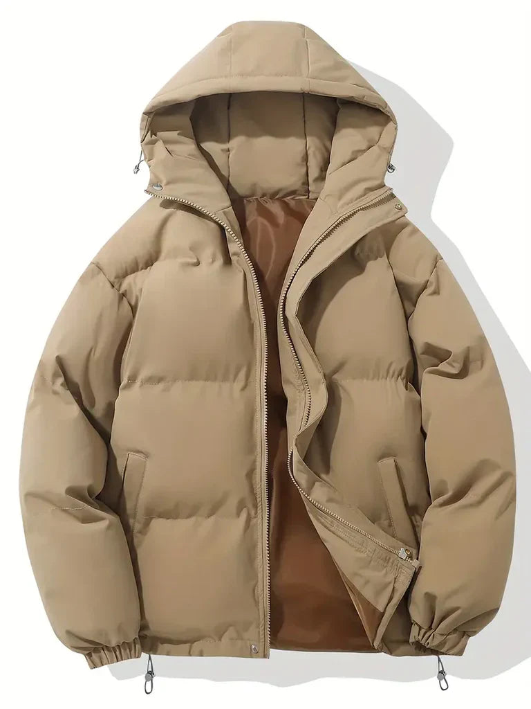 Lune London | Plus Size Puffer Jacket - Hooded Quilted Hip-Length Jacket