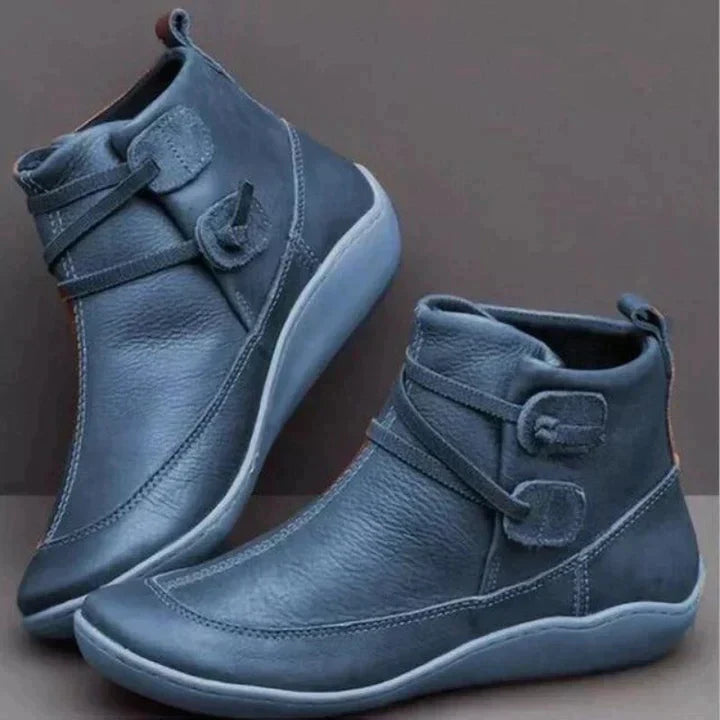 Lune London | Shoes Boots - Leather Mid-Cut - Supportive Fit - Waterproof - Buckle Detail