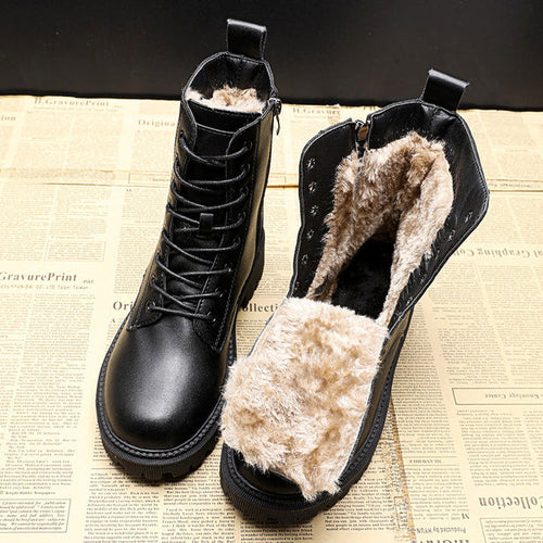 Amarae | Delphine – Winter Boots Made Of Black Leather