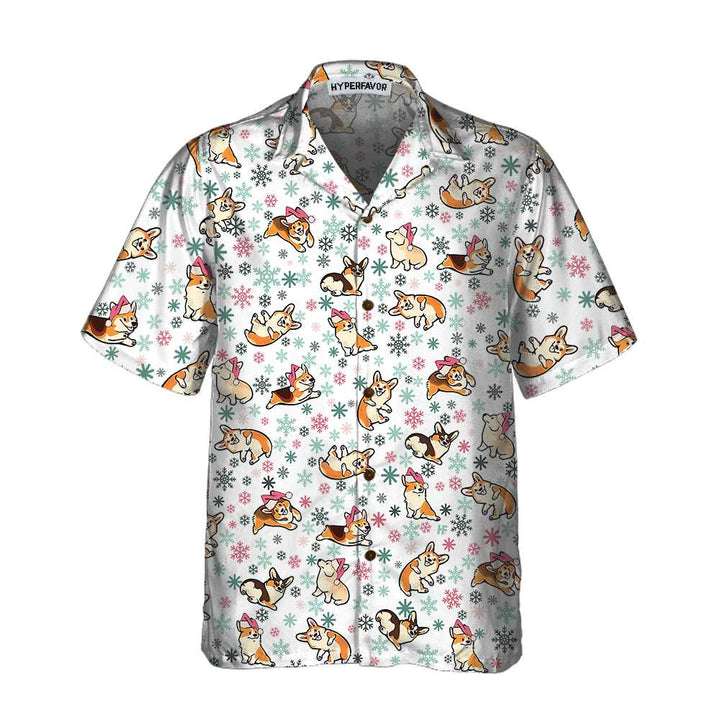Lune London | Warmer Corgi for a cheerful Hawaiian Christmas shirt, funny Christmas Corgi, best Christmas gift