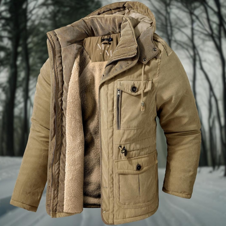 Amarae | Men's parka with hood - Men's winter parka jacket