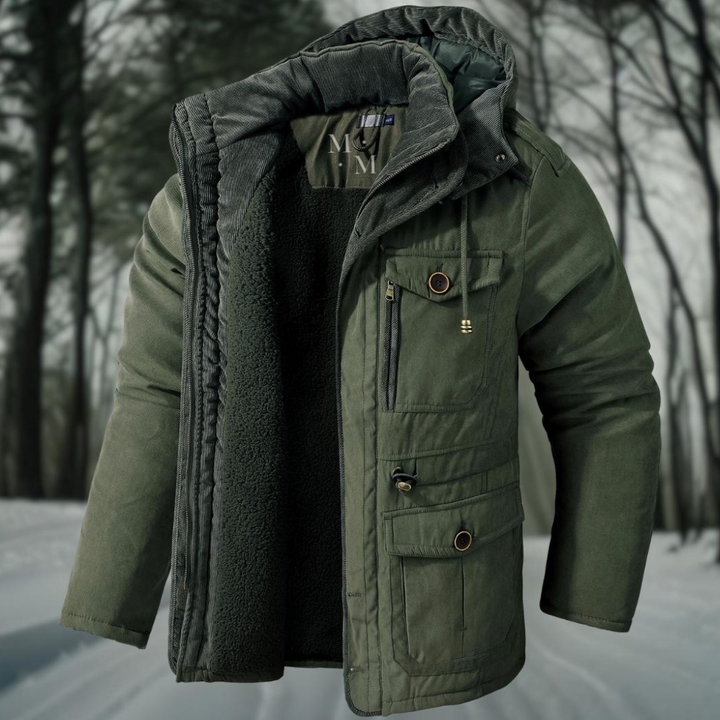 Amarae | Men's parka with hood - Men's winter parka jacket