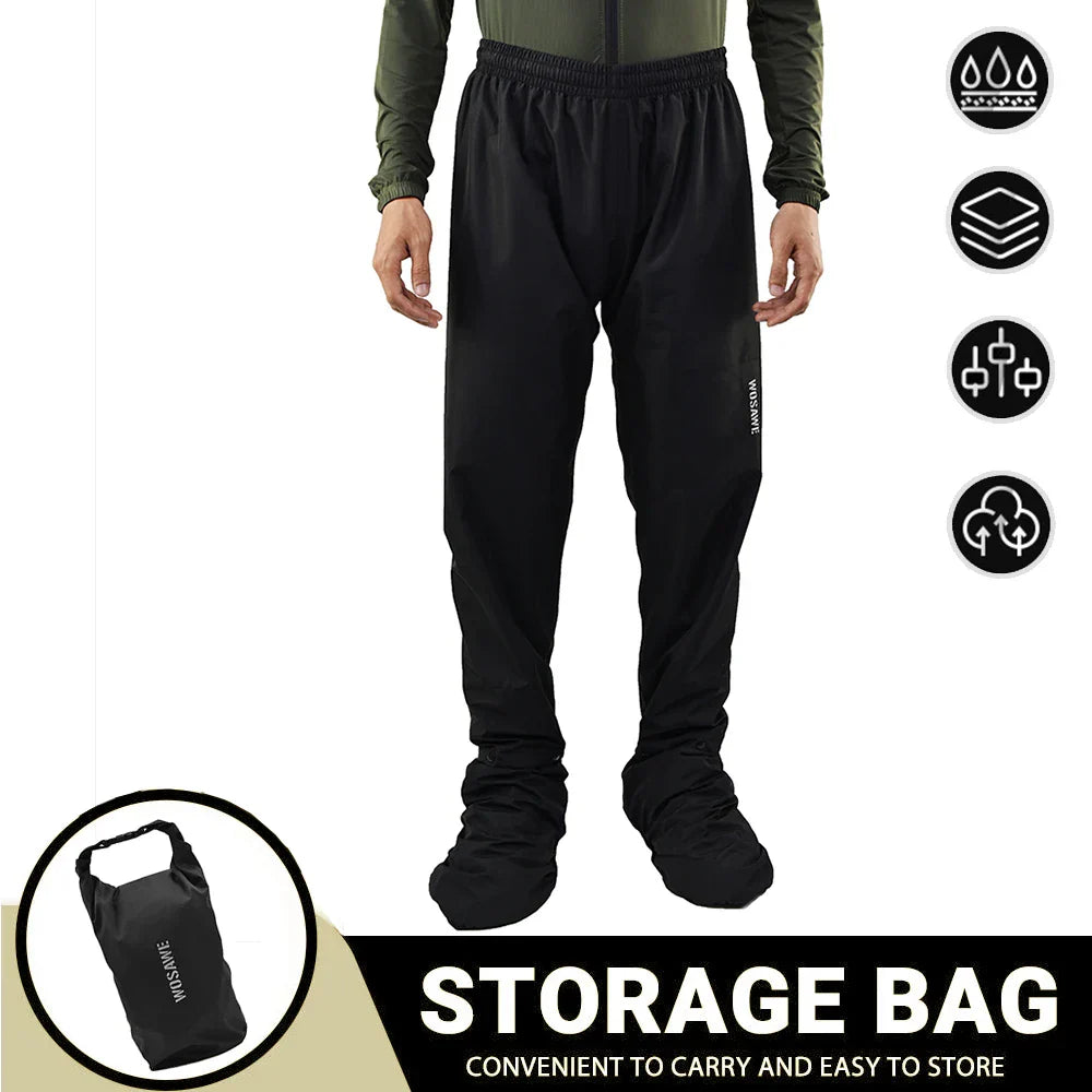 Amarae | Men's Waterproof Motorcycle Rain Jacket - Reflective Black/Green S-2XL