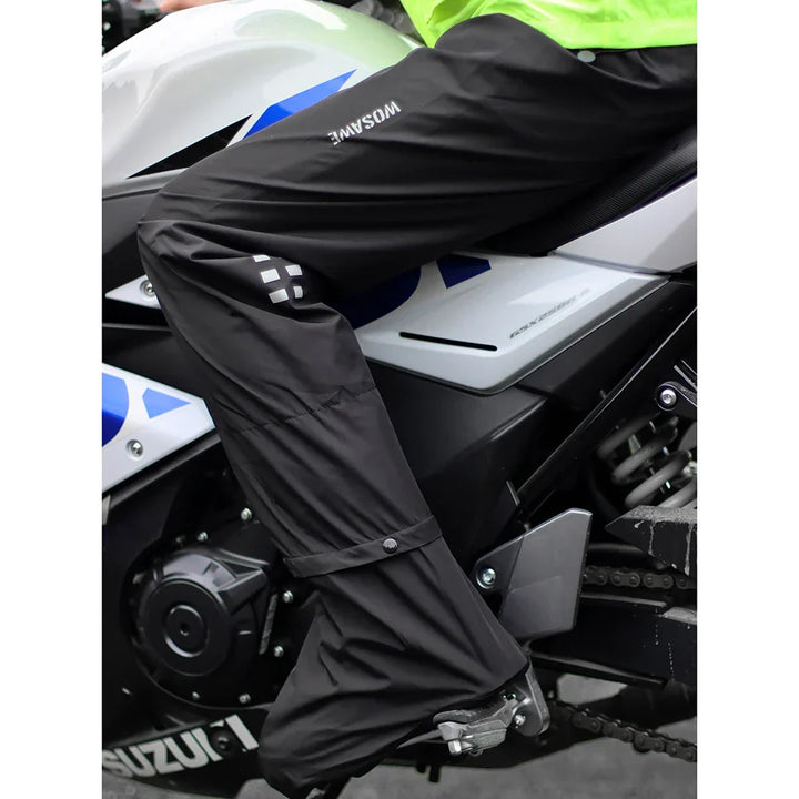 Amarae | Men's Waterproof Motorcycle Rain Jacket - Reflective Black/Green S-2XL
