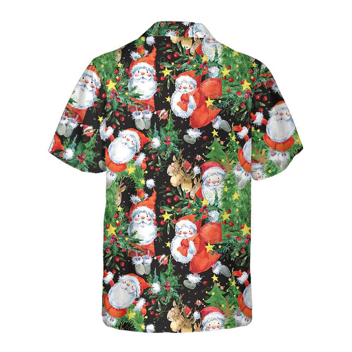 Lune London | Santa watercolor print Hawaiian shirt, fun Christmas shirt, Christmas gift