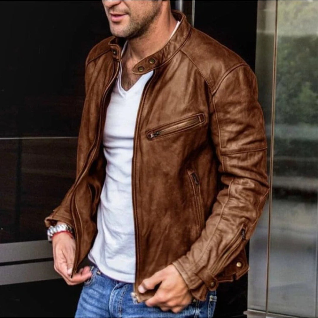 Amarae | Men's leather motorcycle jacket