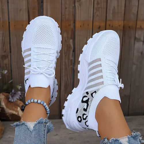 Amarae | Breathable Sneakers with Leopard Print