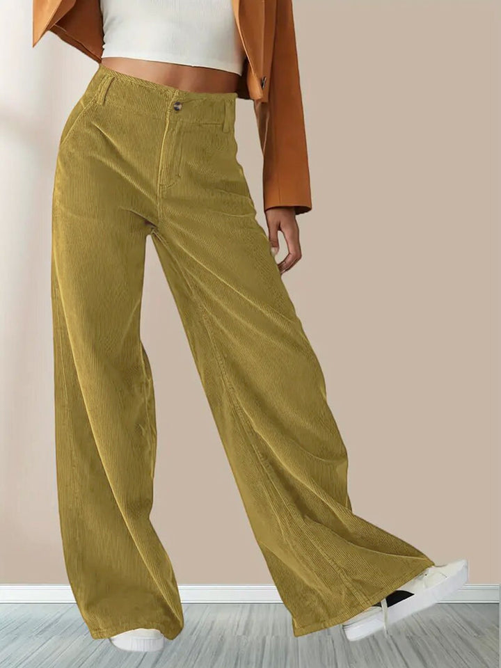 Lune London | Wide corduroy pants for women - Full Length