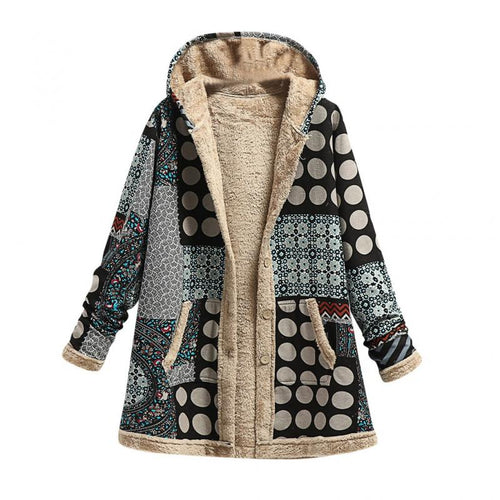 Amarae | Thick printed fleece jacket