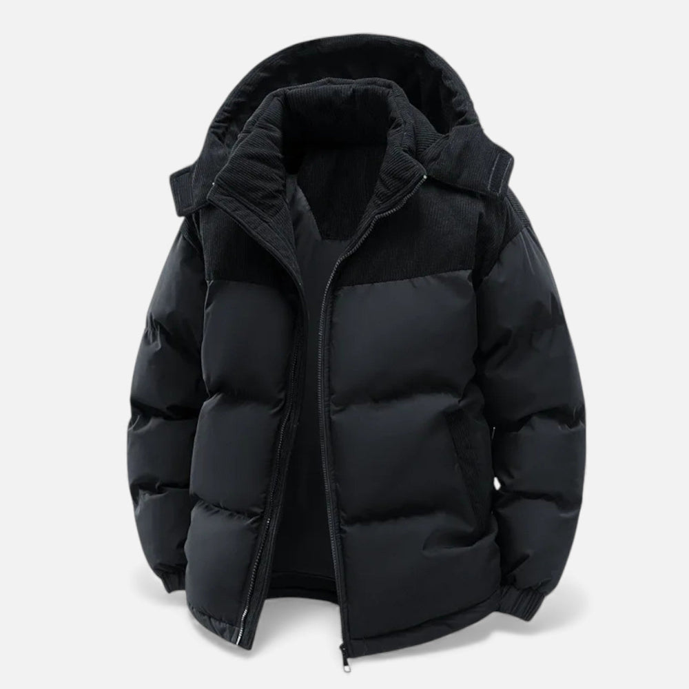 Lune London | Winter jacket for men, fleece lined, removable hood - insulated