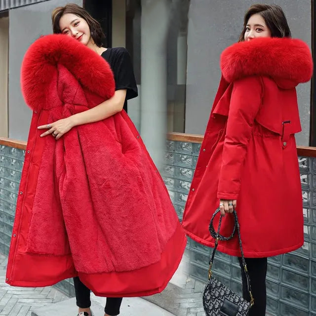 Amarae | 2024 Longer New Coat with Hood and Soft Collar