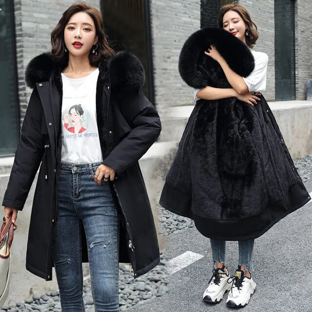 Amarae | 2024 Longer New Coat with Hood and Soft Collar