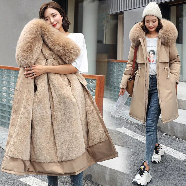 Amarae | 2024 Longer New Coat with Hood and Soft Collar