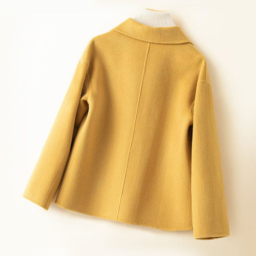 Amarae | Casual Fit Coat - Button Front Round Collar Coat
