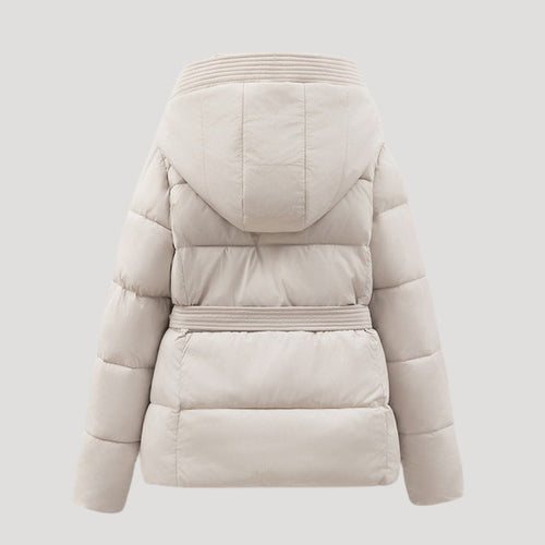 Amarae | Women's Down Jacket, With Hood, With Belt - Winter